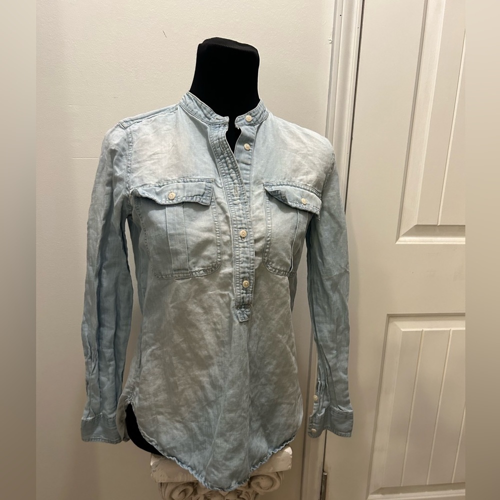 50%offw❤️ Madewell Chambray Denim Shirt S lagenlook button up 60
